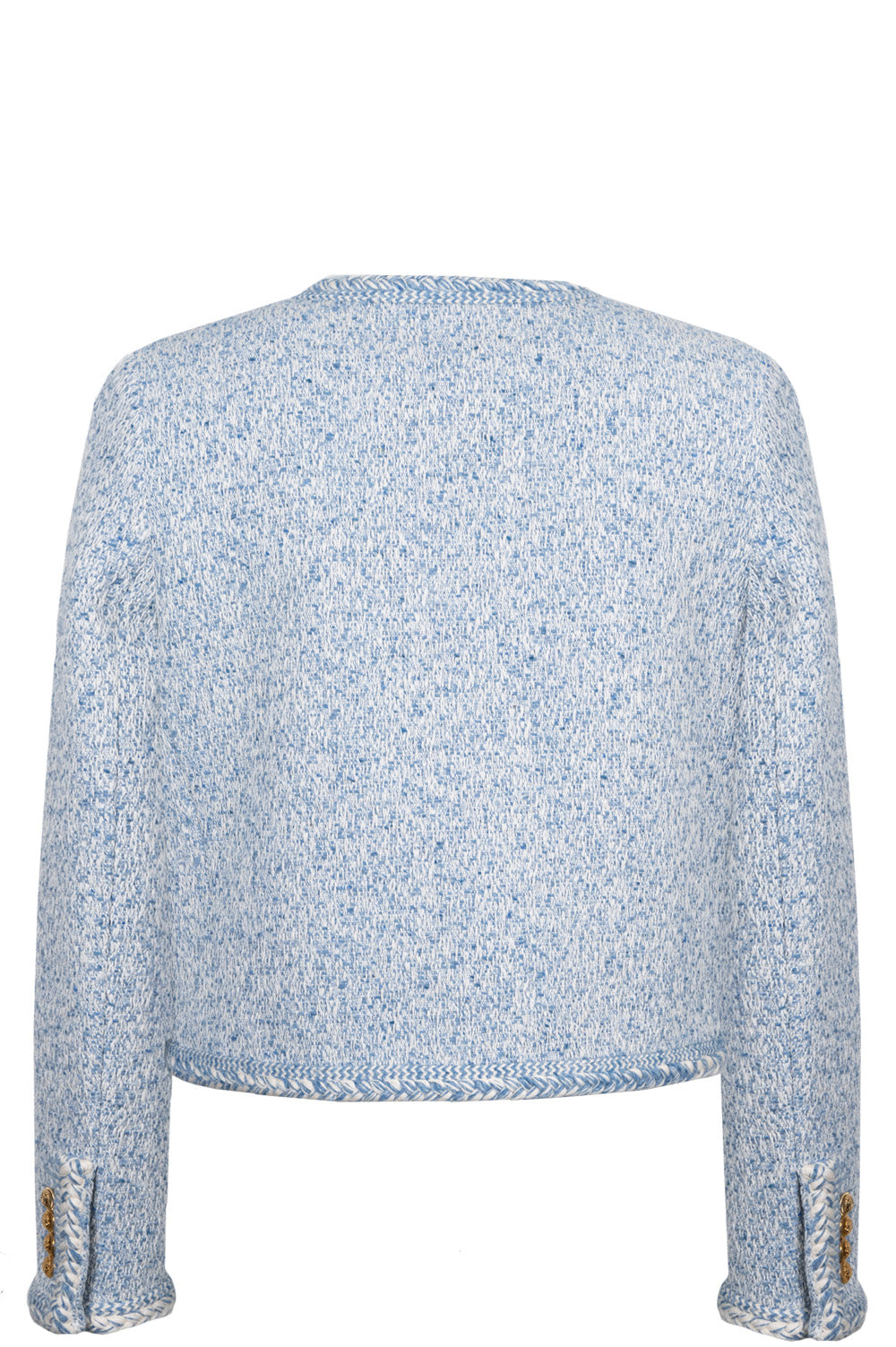 CELINE Tweed Jacket Blue White