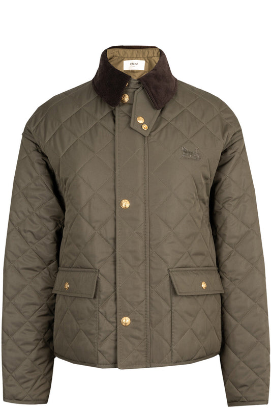 CELINE Quilted Jacket Greena
