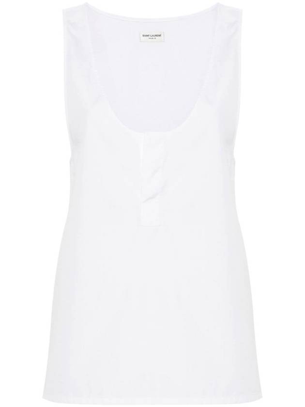Saint Laurent Semi See-through Henry Tank Top 790074Y227W
