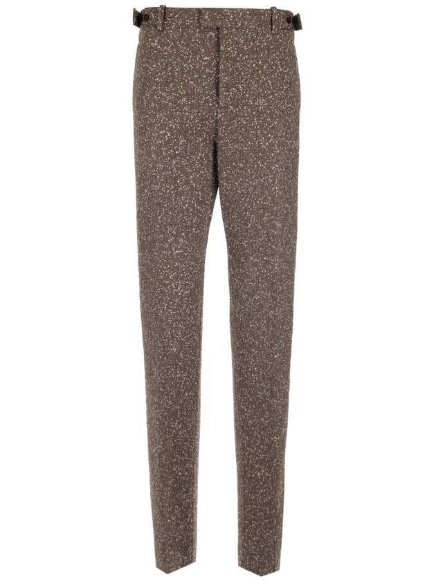 Bottega Veneta Herringbone Trousers Straight Pants
