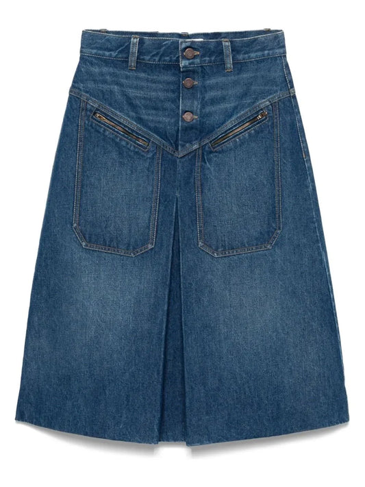 Chloe Women Denim Midi Skirt