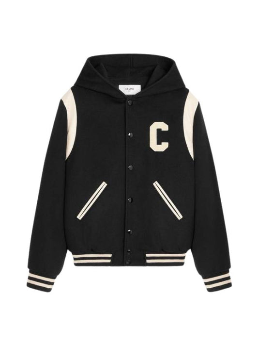 CELINE Teddy Cashmere Wool Hooded Jacket Black