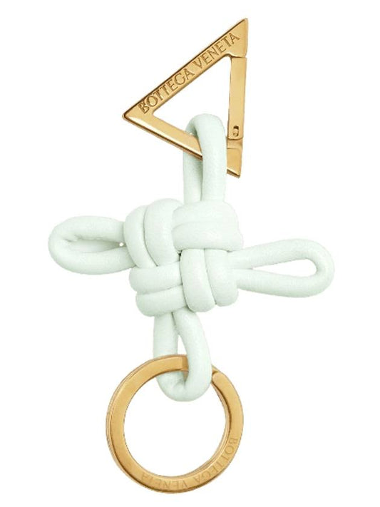 Bottega Veneta Triangle Nappa Key Holder Glacier