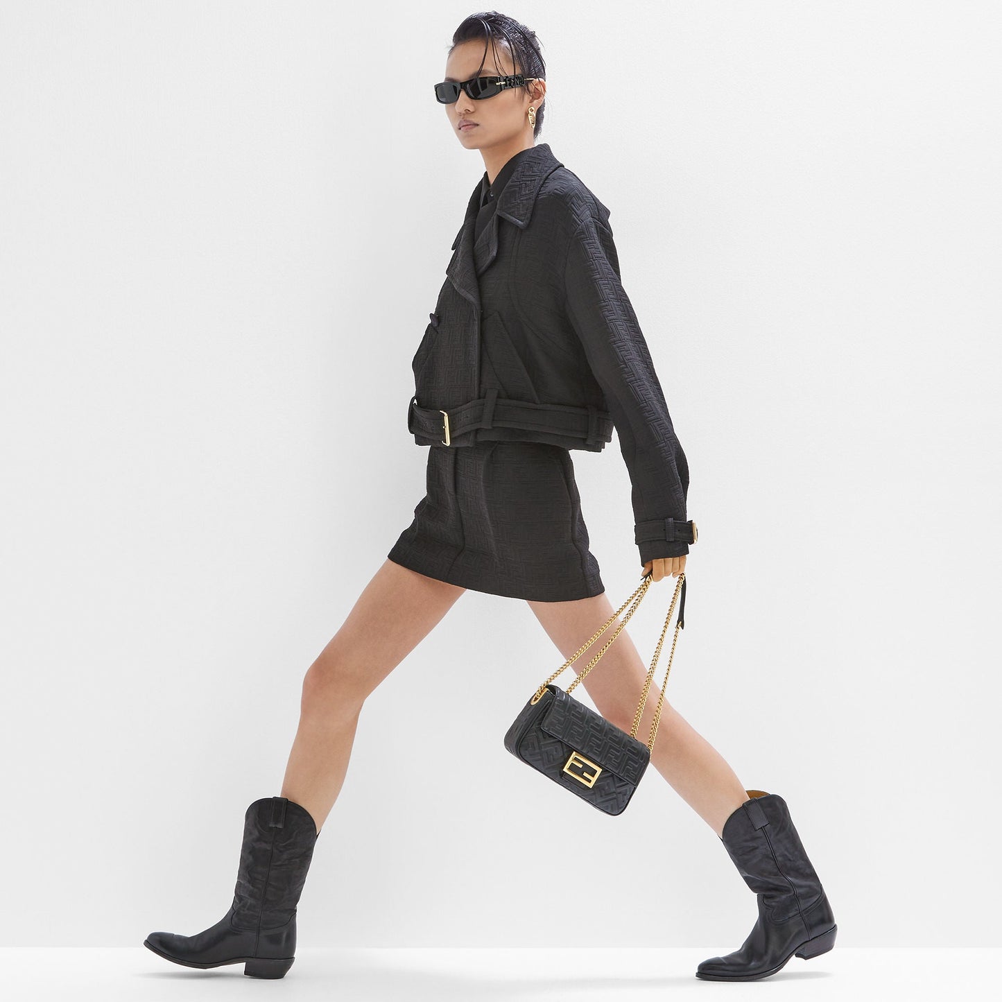 Baguette Chain Midi Black