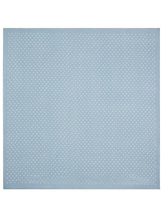 CELINE Triomphe Square Silk Twill Scarf Grey Blue
