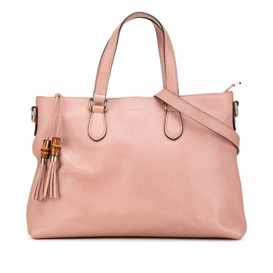 Gucci Bamboo Leather 2way Bag