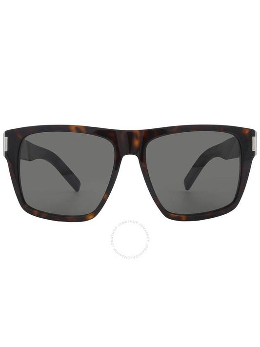 Saint Laurent Saint Laurent Grey Square Ladies Sunglasses SL 424 002 56