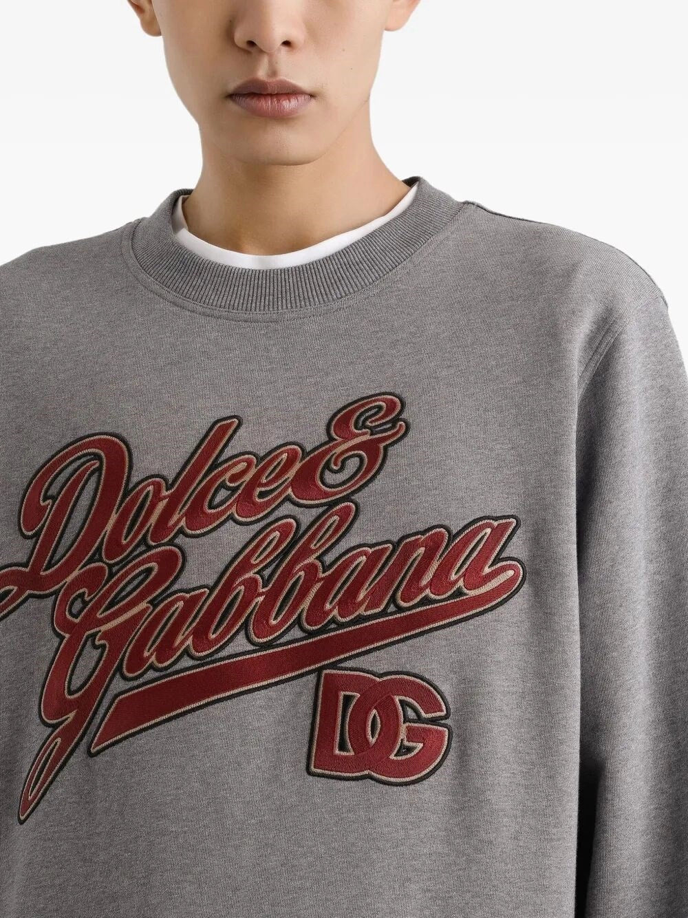 Dolce & Gabbana Men Long Sleeve Crew-Neck Sweatshirt