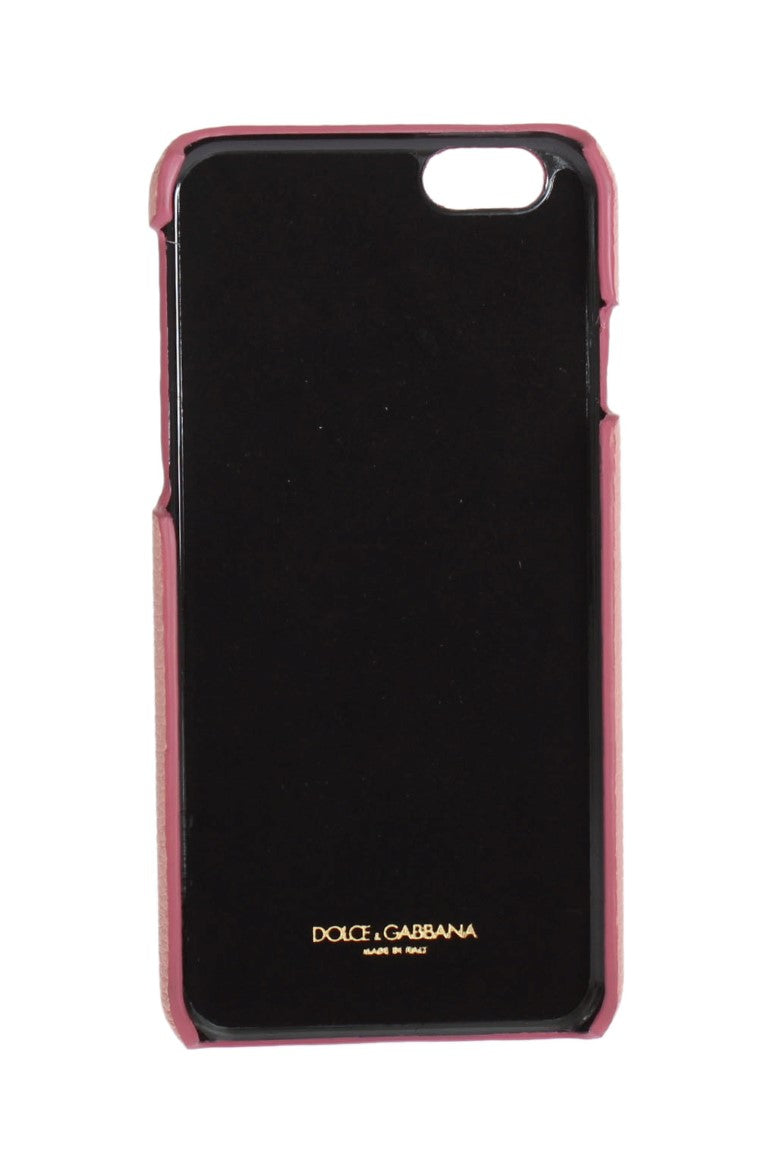 Dolce & Gabbana Pink Leather Heart Phone Women's Cover