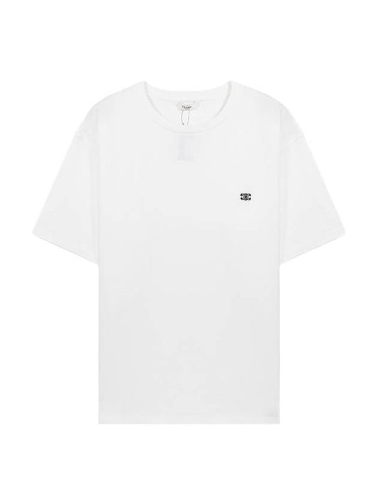 CELINE Triomphe Loose Logo Short Sleeve T-Shirt White