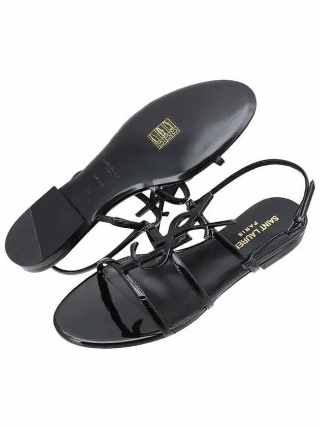 Saint Laurent Women's Cassandra Open Sandals Black