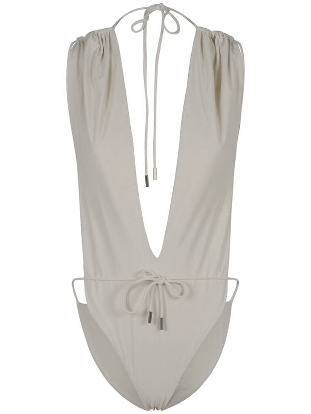 Saint Laurent H71 783574y37pg 9078 Women's Swimwear Swimwear Swim Shorts Shorts Logo WOMAN WHITE SWIMWEAR