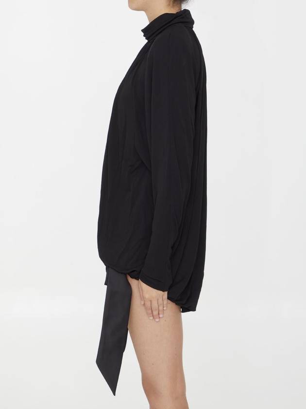 Saint Laurent 23 fw Drape Jersey Dress 744258Y6H331000 B0020499023