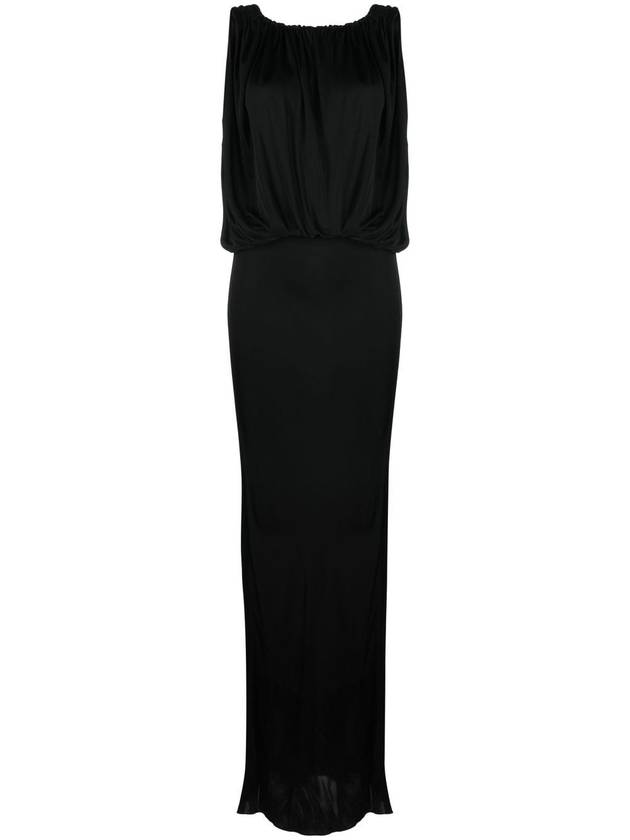 Saint Laurent Sleeveless Long Dress Black