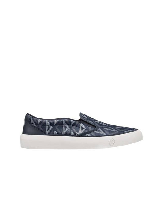 B101 CD Diamond Canvas Smooth Calfskin Sneakers Navy Dior