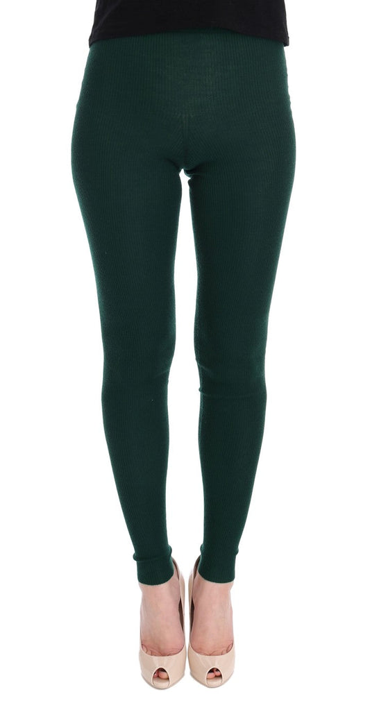 Dolce & Gabbana Green Cashmere Stretch Women's Tights