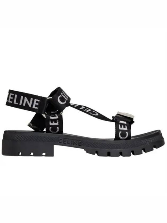 CELINE Leo Strappy Sandals Black