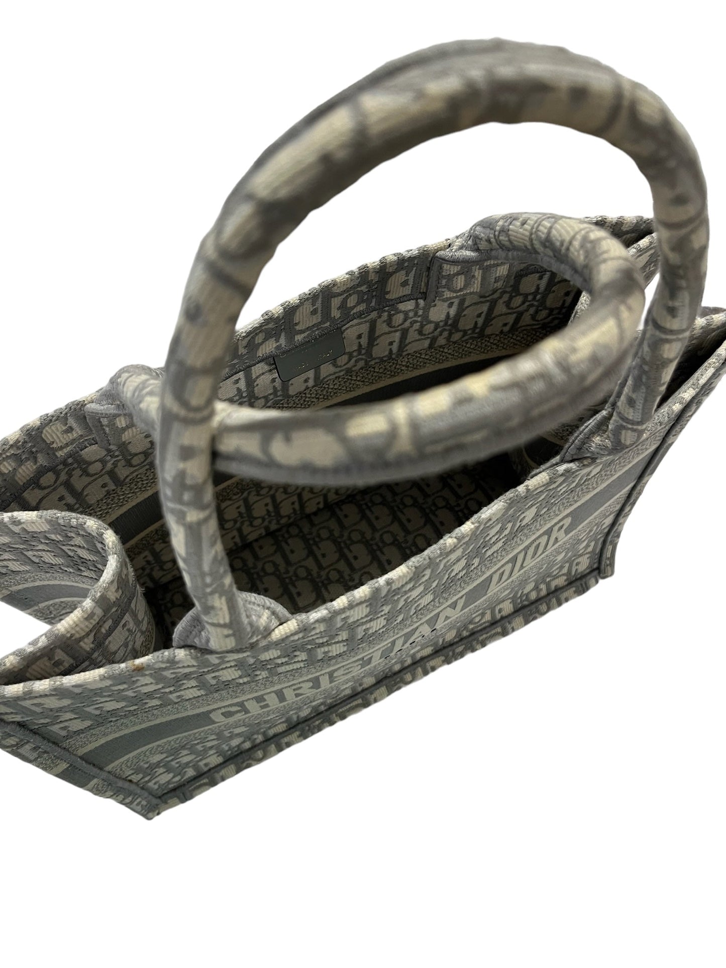 DIOR - Grey Ecru Oblique Canvas Medium Book Tote