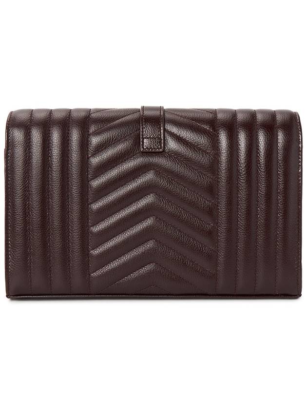 Saint Laurent Cassandre Logo Cross Bag Brown