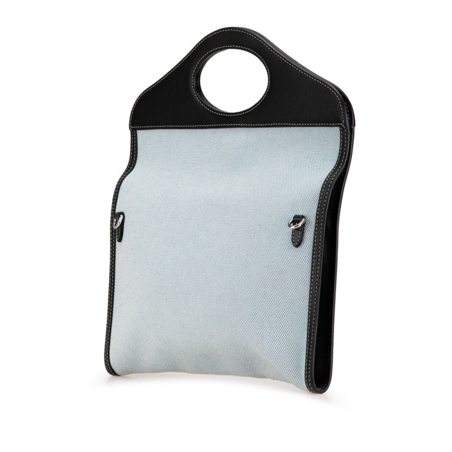 Burberry  blue Canvas Leather Handbag Shoulder Bag ()