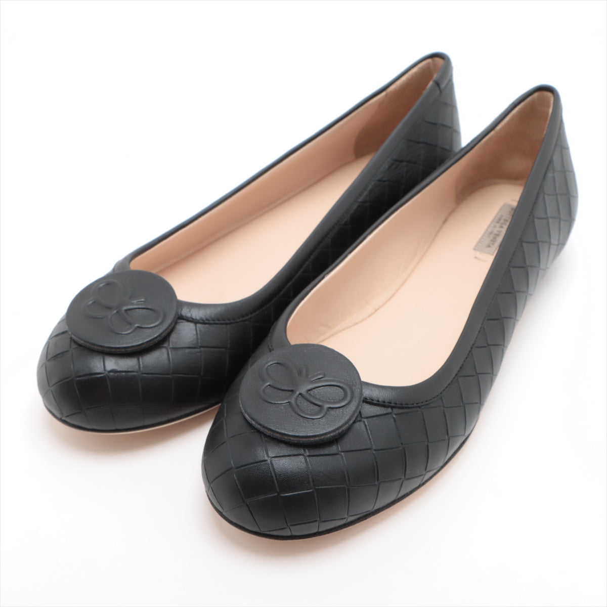 Bottega Veneta  Intretch Omelage Leather Flap Pump 35  Black