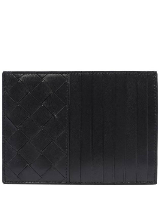 Bottega Veneta Intrecciato Coin Pocket Leather Card Wallet Black