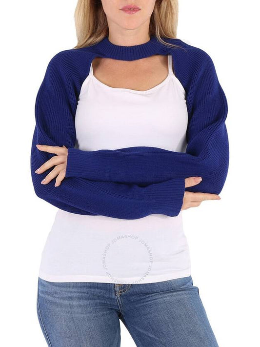 Burberry Burberry Ladies Ink Navy Wool-Blend Shrug, Size Small