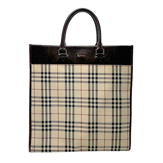Burberry   Canvas Leather Handbag Tote Bag ()
