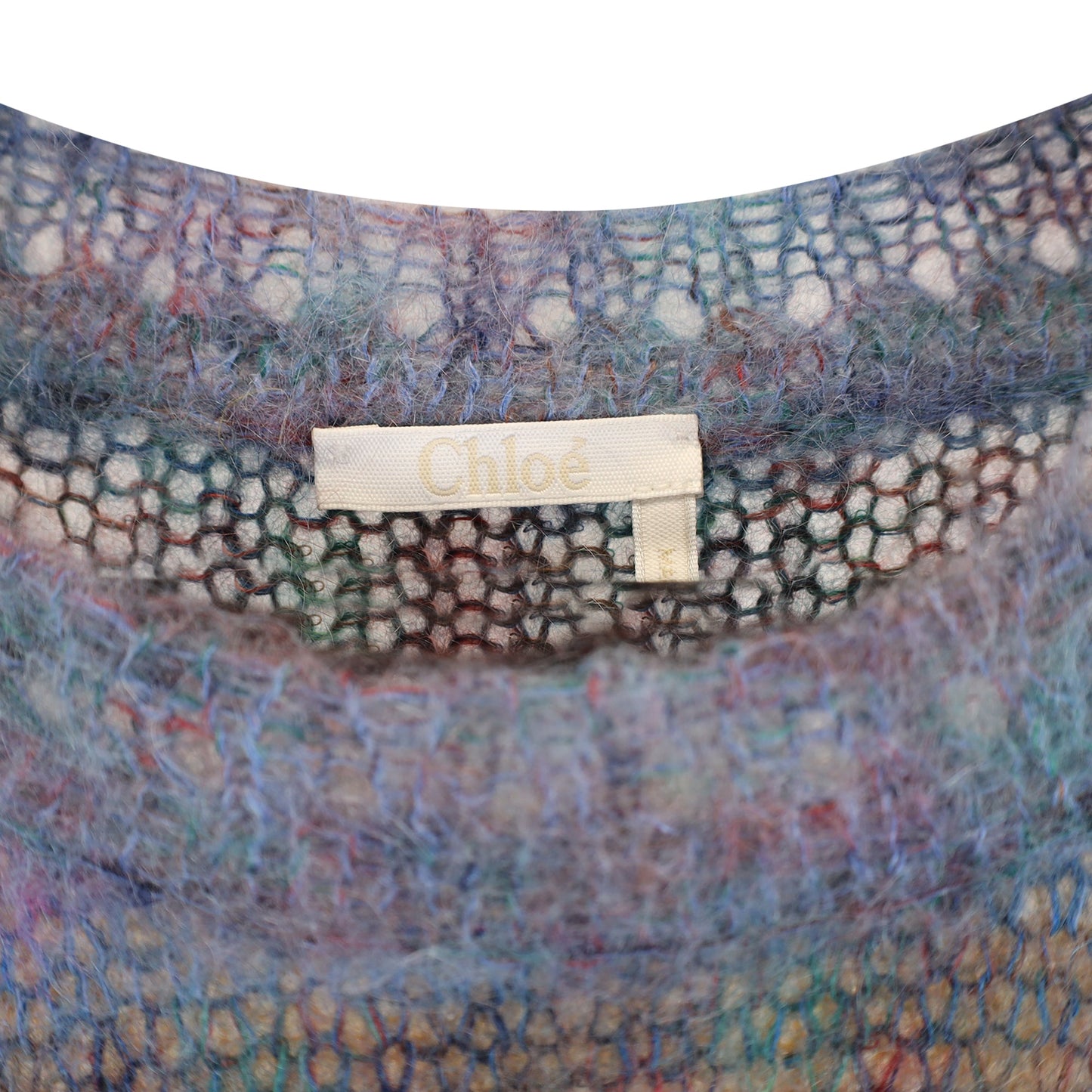 Chloe Striped Brushed Sweater in Multicolor Mohair