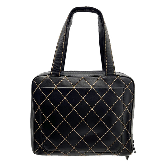 Chanel bag Black Quilted Wild Stitch Handbag
