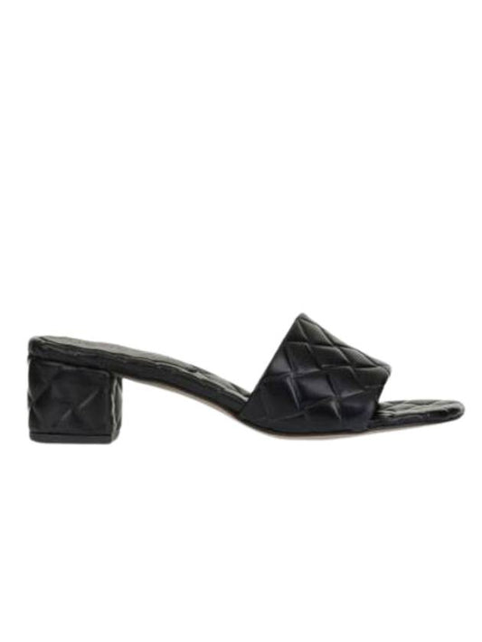 Bottega Veneta Amy Intrecciato Motif Leather Mule Heel Black
