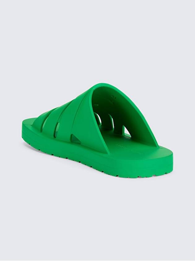 Bottega Veneta Flintston Intrecciato Matte Rubber Sandals Parakeet
