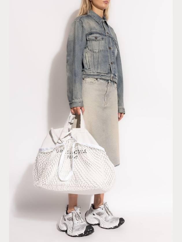 Balenciaga Balenciaga Denim Jacket With Logo, Women's, Blue