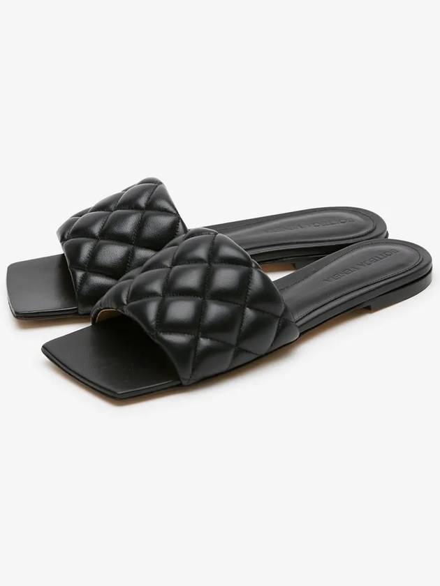Bottega Veneta Padded Quilted Slippers Black