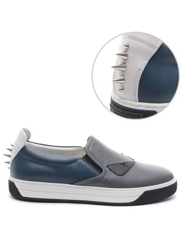 Fendi Monster Slip On Blue Grey