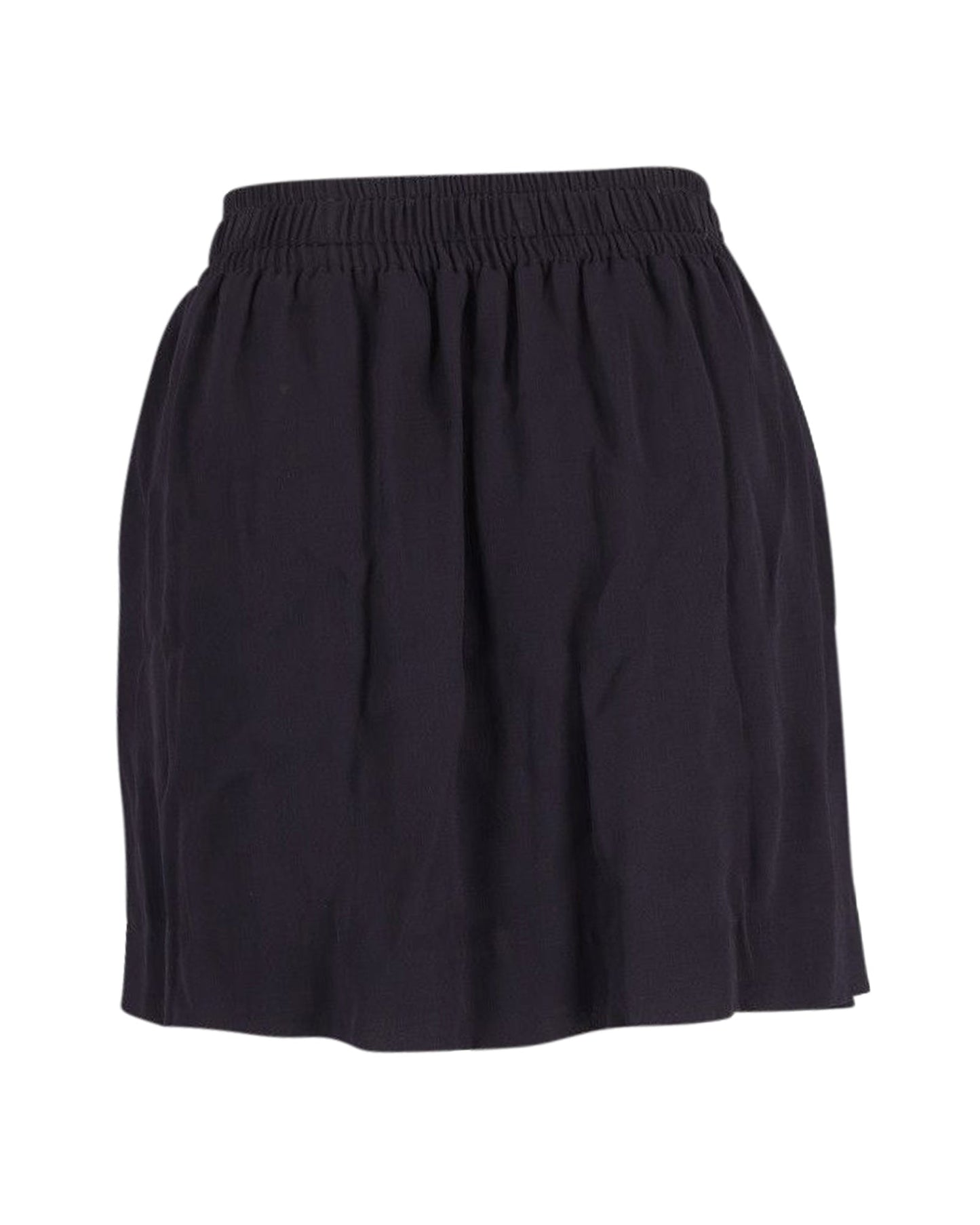 Chloe Embroidered Mini Skirt in Black Crepe