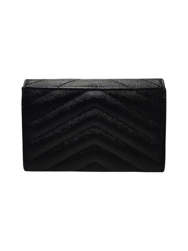 Saint Laurent 414404 Monogram Envelope Gold Logo Card Business Wallet