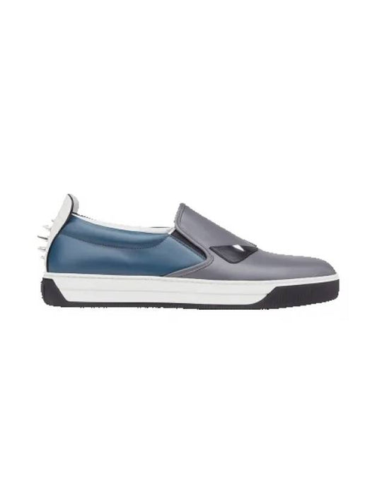 Fendi Monster Slip On Blue Grey