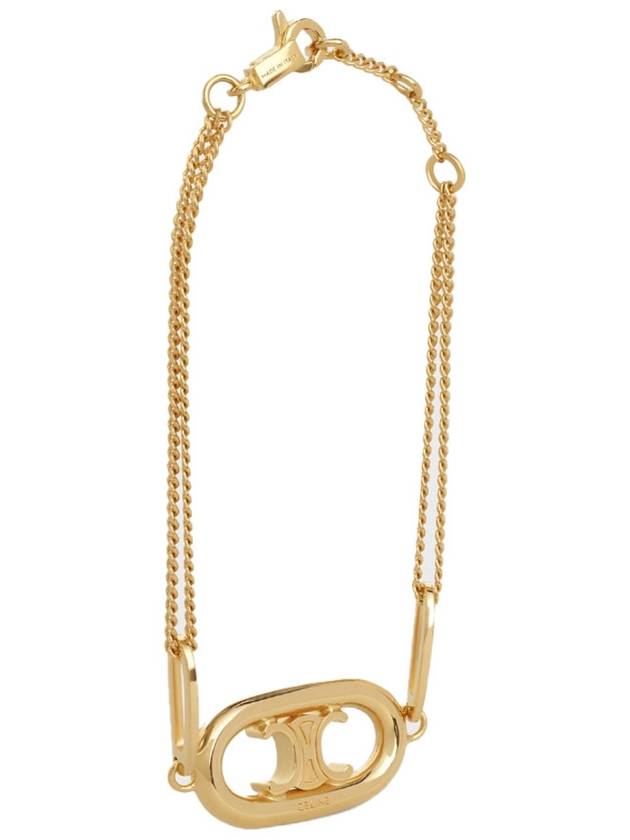 CELINE Triomphe Brass Bracelet Gold