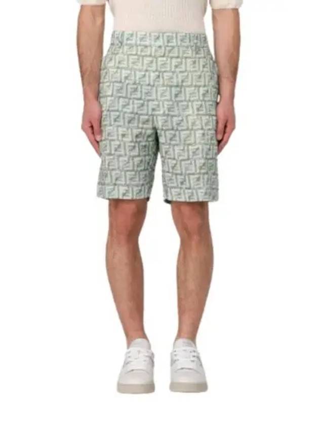 Fendi FF Print Shorts Green