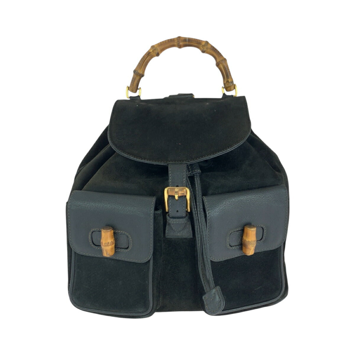 Gucci Suede Bamboo Old Gucci Backpack 003 58 0016