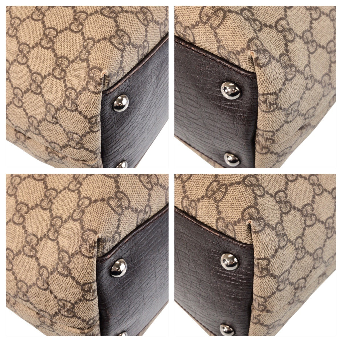 Gucci GG Supreme Canvas/Leather 2way Tote Bag 131220