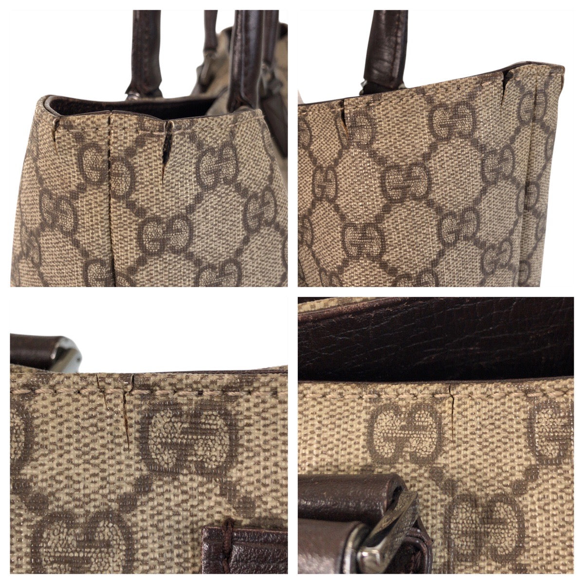 Gucci GG Supreme Canvas/Leather 2way Tote Bag 131220