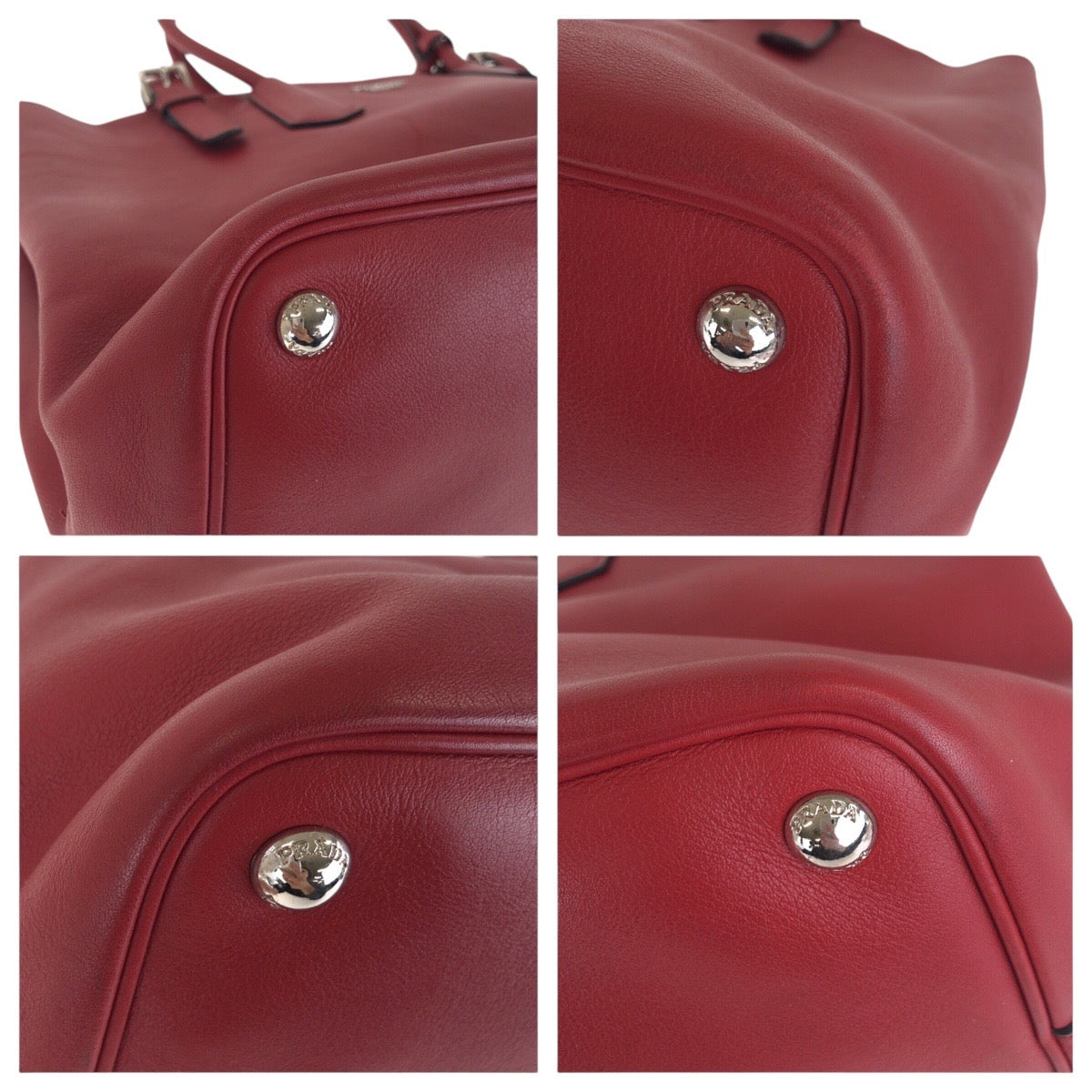 Prada Leather 2way Tote Bag 501552