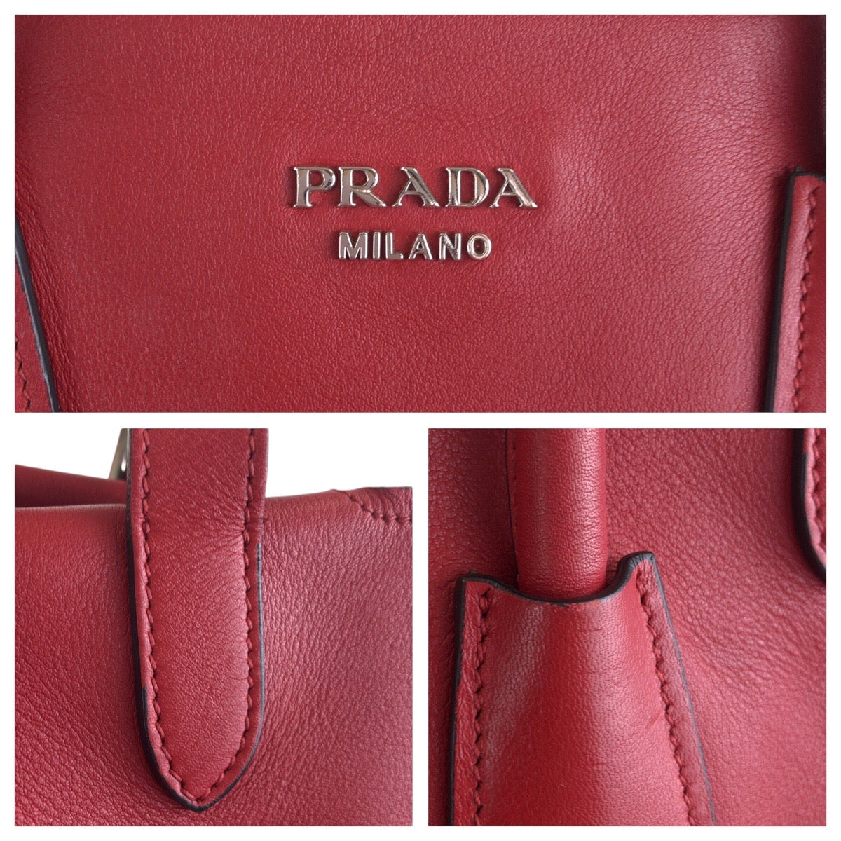 Prada Leather 2way Tote Bag 501552
