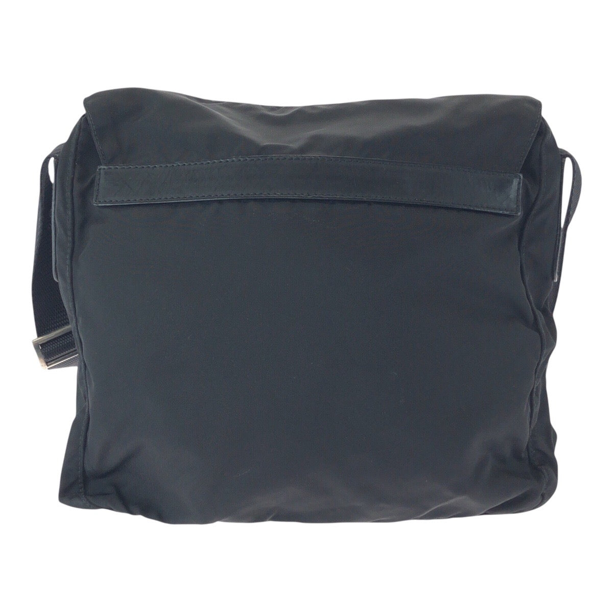 Prada Tessuto Triangle Logo Plate Nylon Shoulder Bag 50