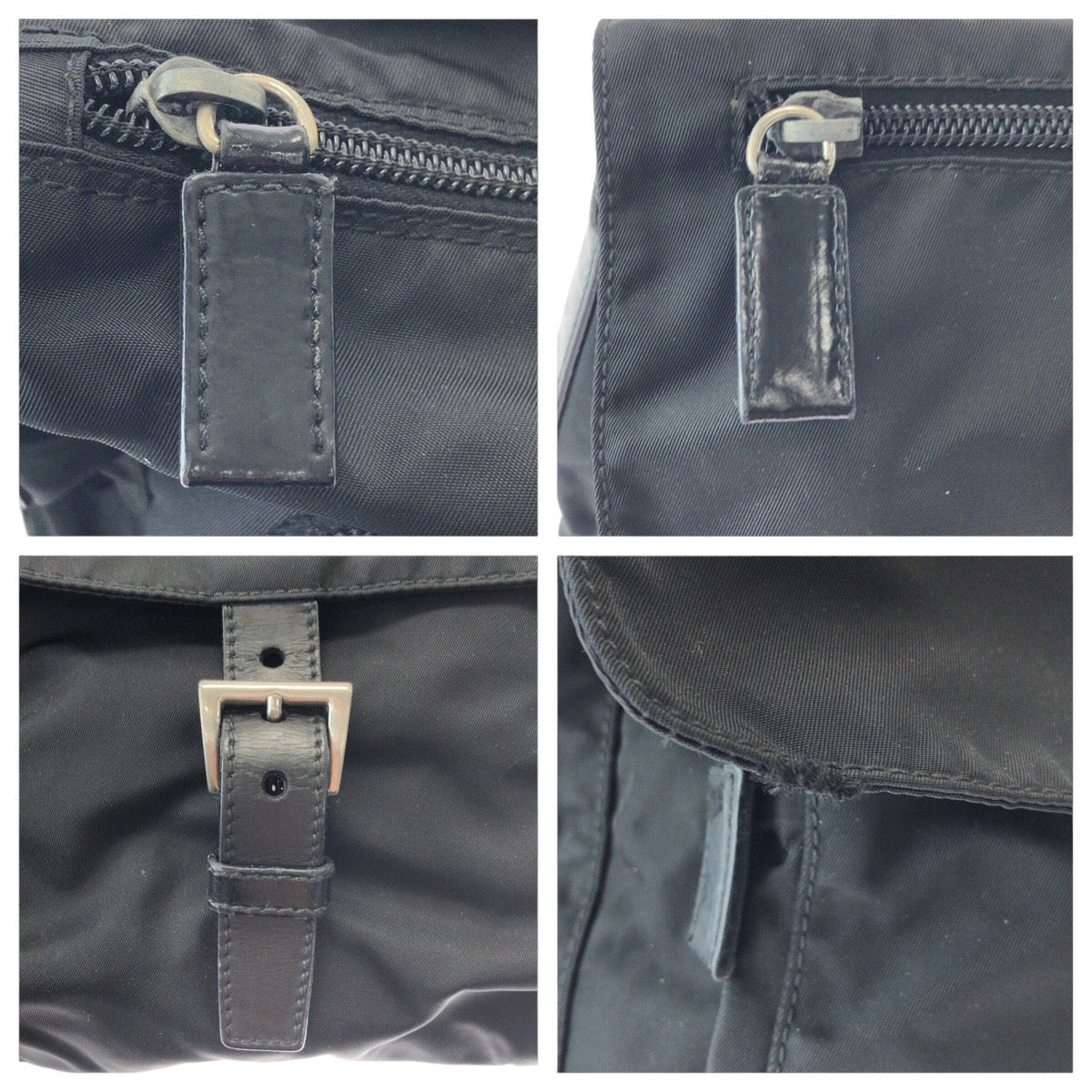 Prada Tessuto Triangle Logo Plate Nylon Shoulder Bag 50