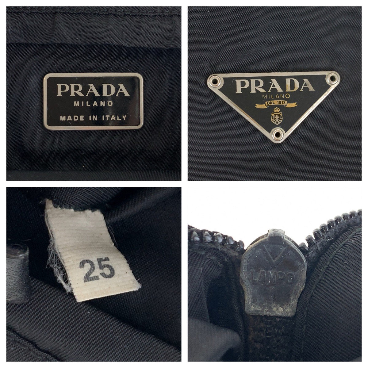 Prada Tessuto Triangle Logo Plate Nylon 2way Bag