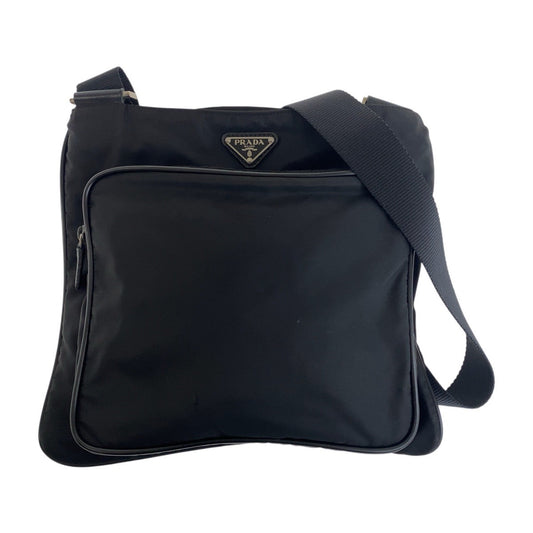 Prada Tessuto Nylon Leather Shoulder Bag