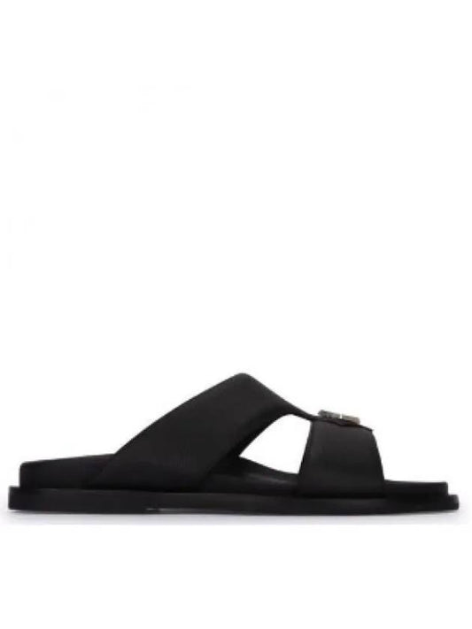 Aqua Grained Calfskin Sandal Black Dior